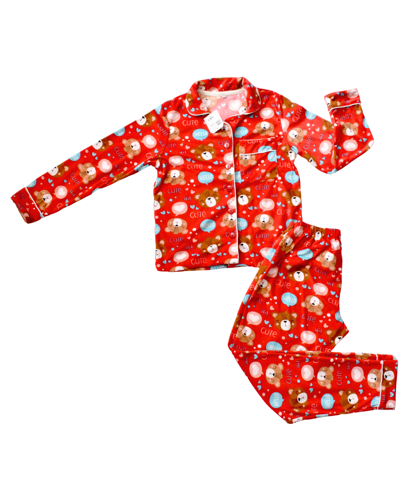 Pijama Roja con Ositos