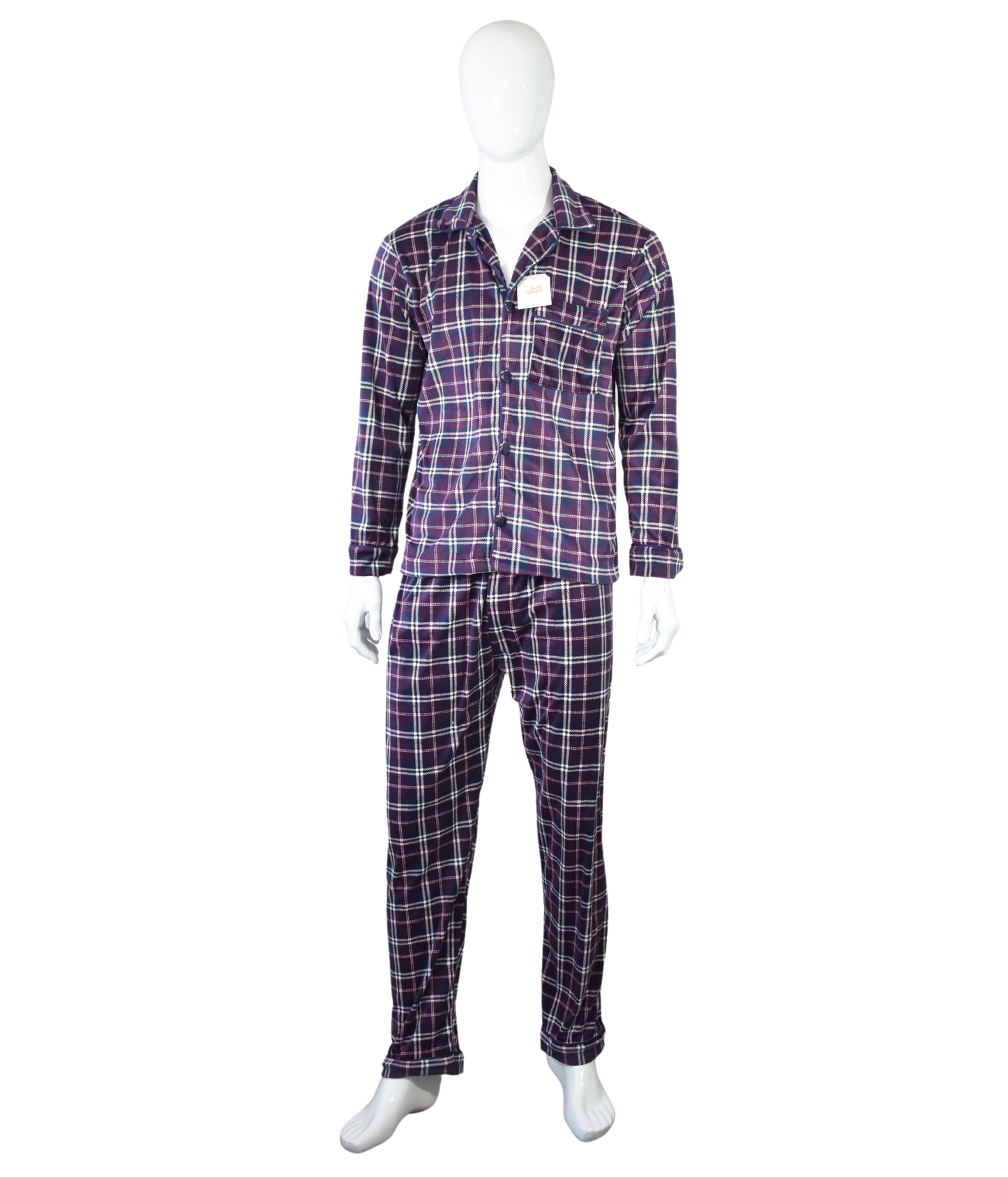 Pijama Hombre Cuadros Morado & Azul