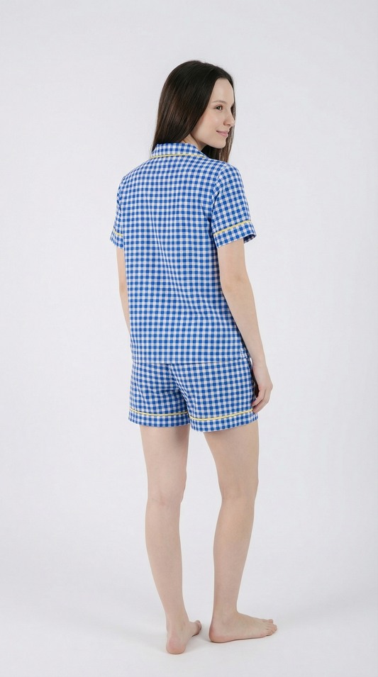 Set Pijama Short | Blue Picnic