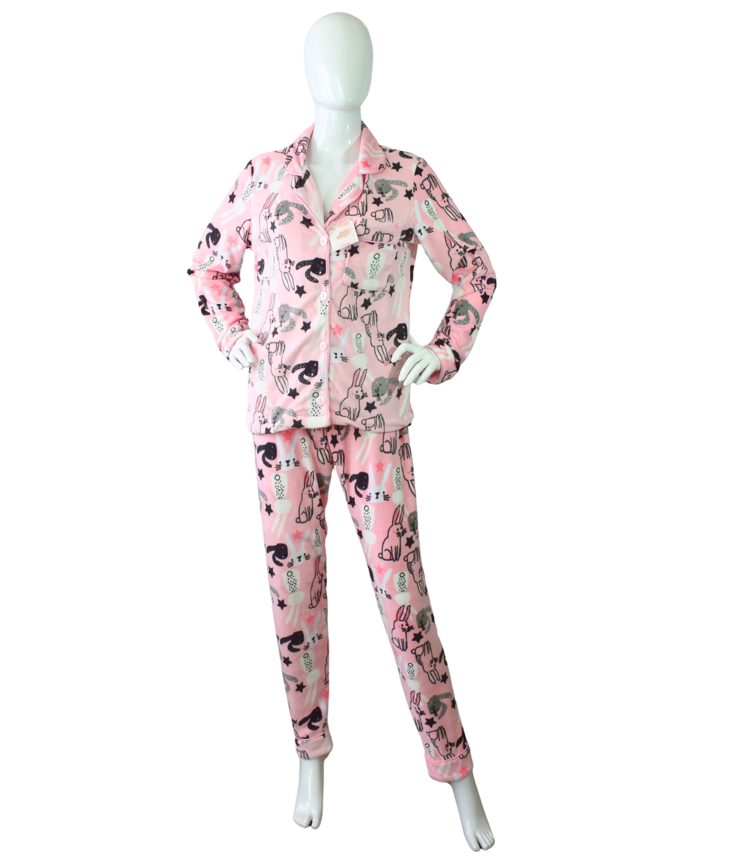 Pijama Mujer Conejos Rosa