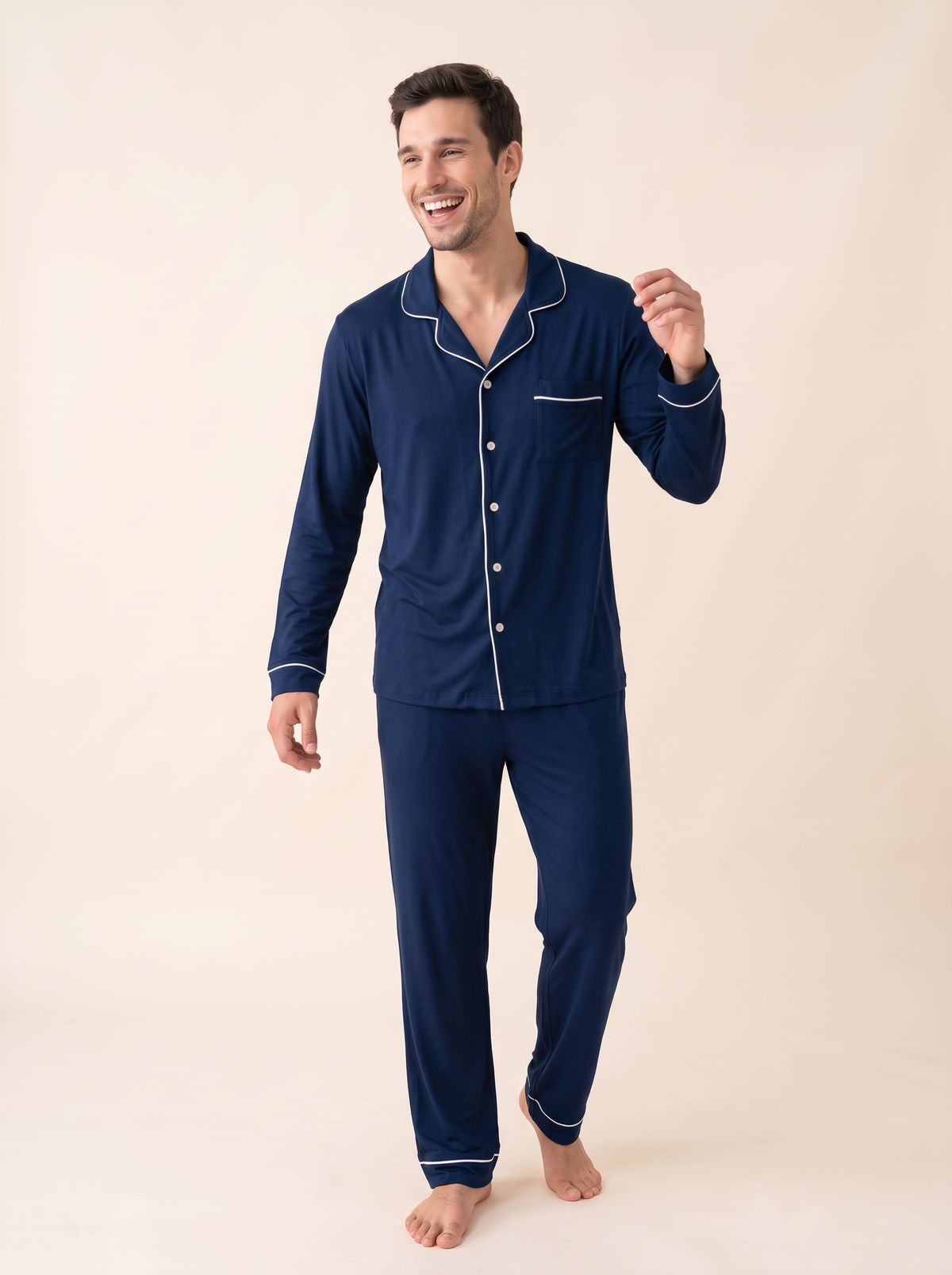 Set Pijama Pantalón Men | Navy Classic
