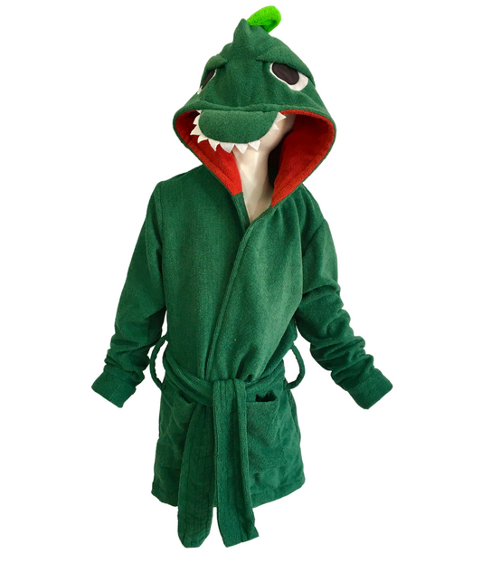 Bata de Baño Dinosaurio Verde | Dinosaurios