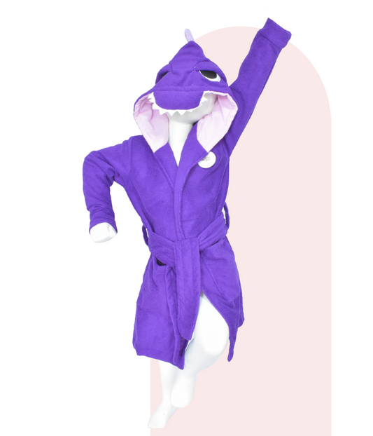 Bata de Baño Dino Morado
