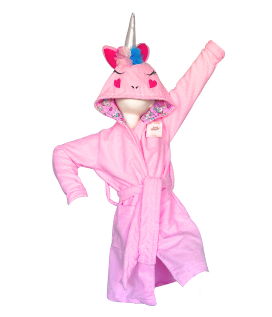 Bata de Baño Unicornio Rosa con Alas