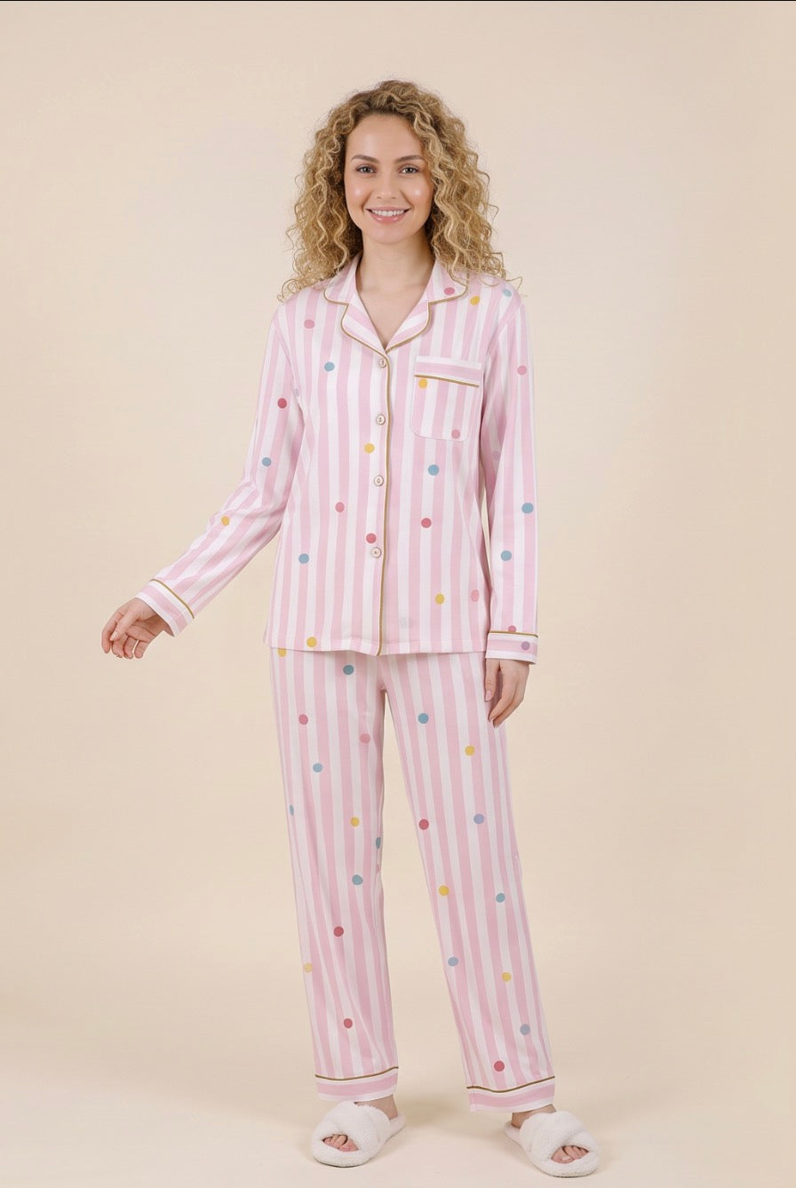 Set Pijama Pantalon / Party Stripes