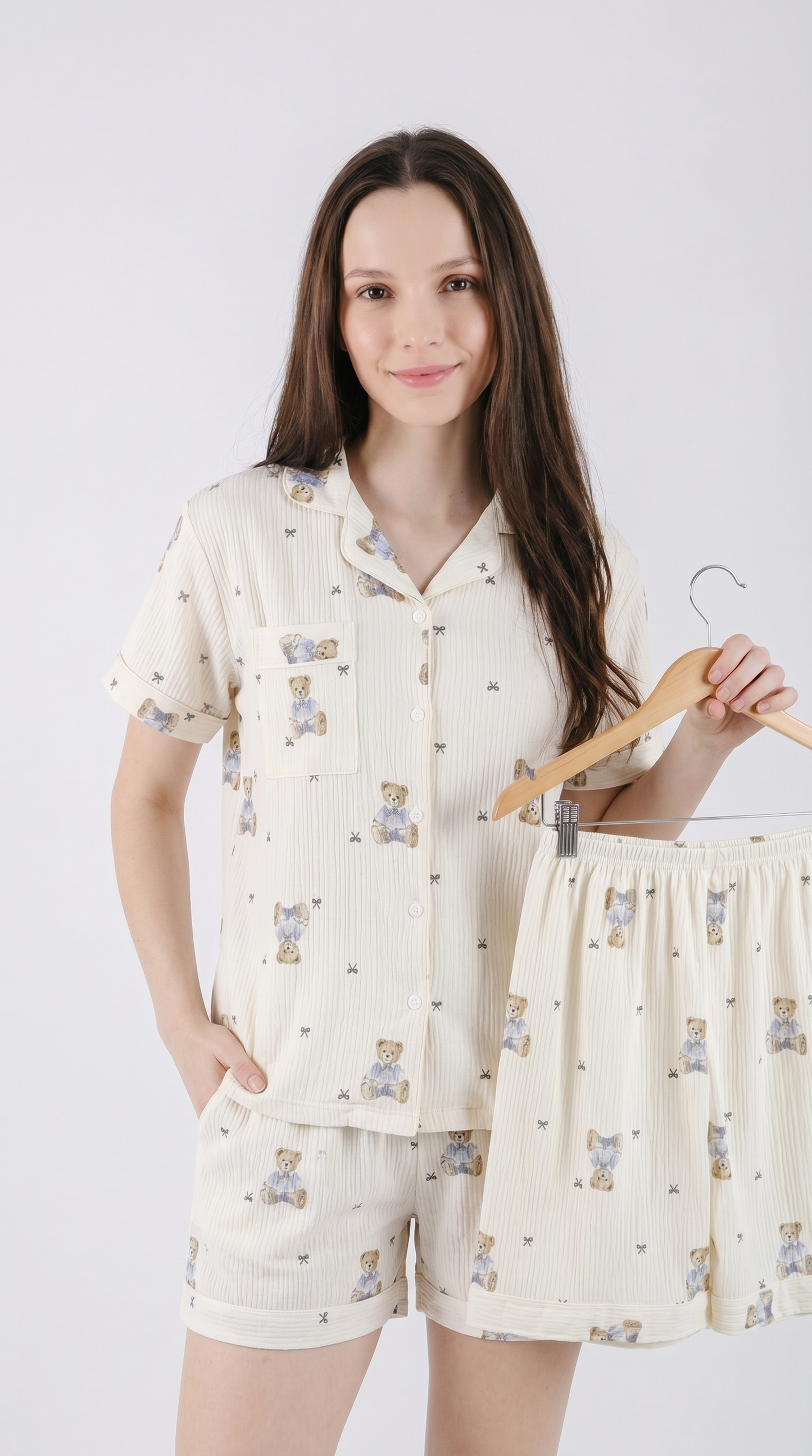Set de Pijama Short | Teddy Soft Set 3 piezas