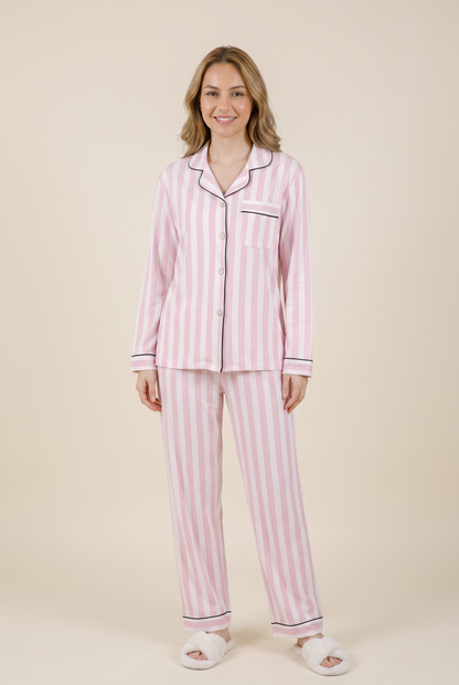 Set de Pijama Pantalón | Cotton Pink Trend