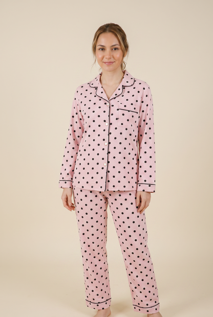 Set de Pijama Pantalón | Cotton Pink Trend