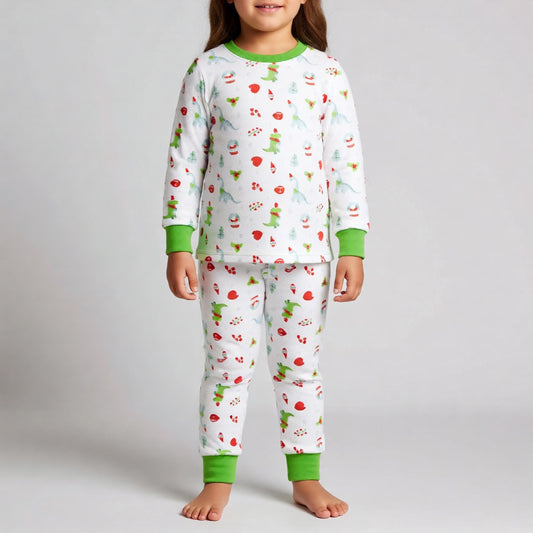 Set Pijama Kids Pantalón Algodón | Snowy Dinosaurs