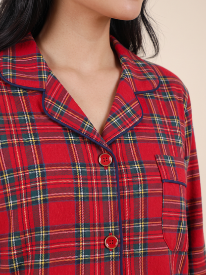 Set Pijama Pantalón | Classic Tartán Rojo