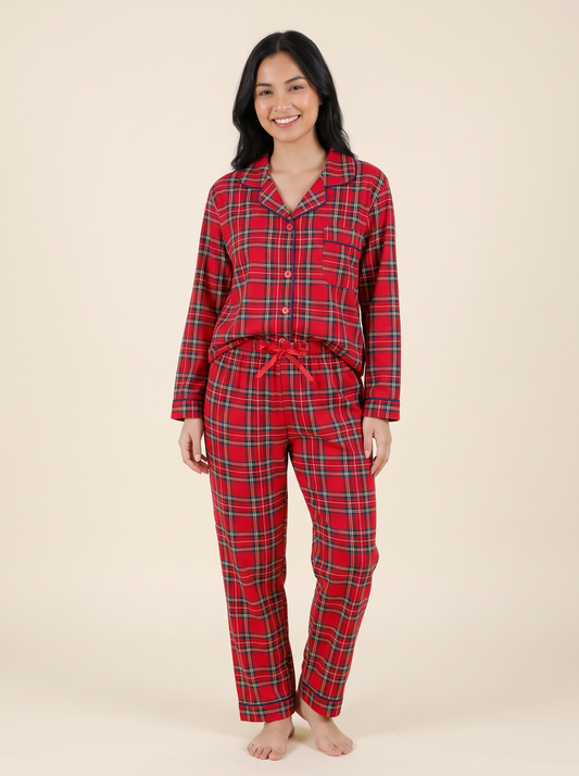 Set Pijama Pantalón | Classic Tartán Rojo