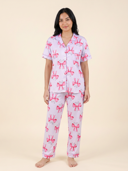 Set de Pijama Pantalón | Pink Pastel Bows